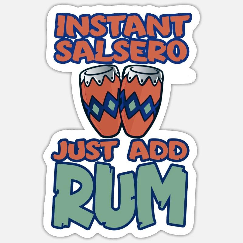 Instant Salsero Salsa Dancer - Sticker size S (10 x 10 cm) - white matte