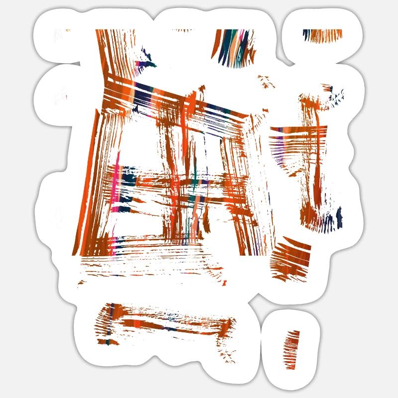 muster ,graffiti,bunt,malerei,kunst,orange Sticker Größe S (10 x 10 cm)