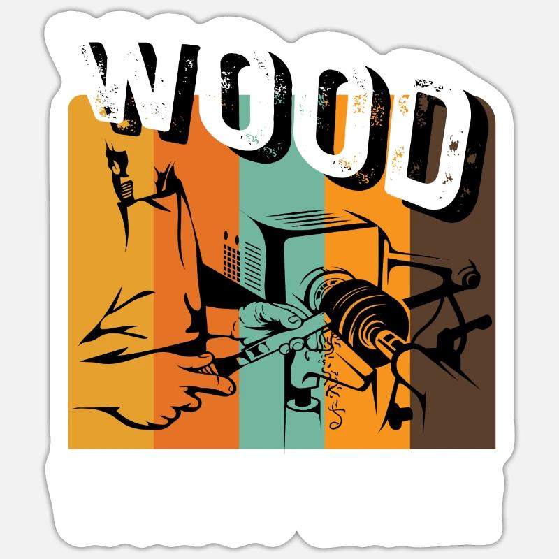 Holzflüsterer Schreiner Gift - Sticker size S (10 x 10 cm) - white matte