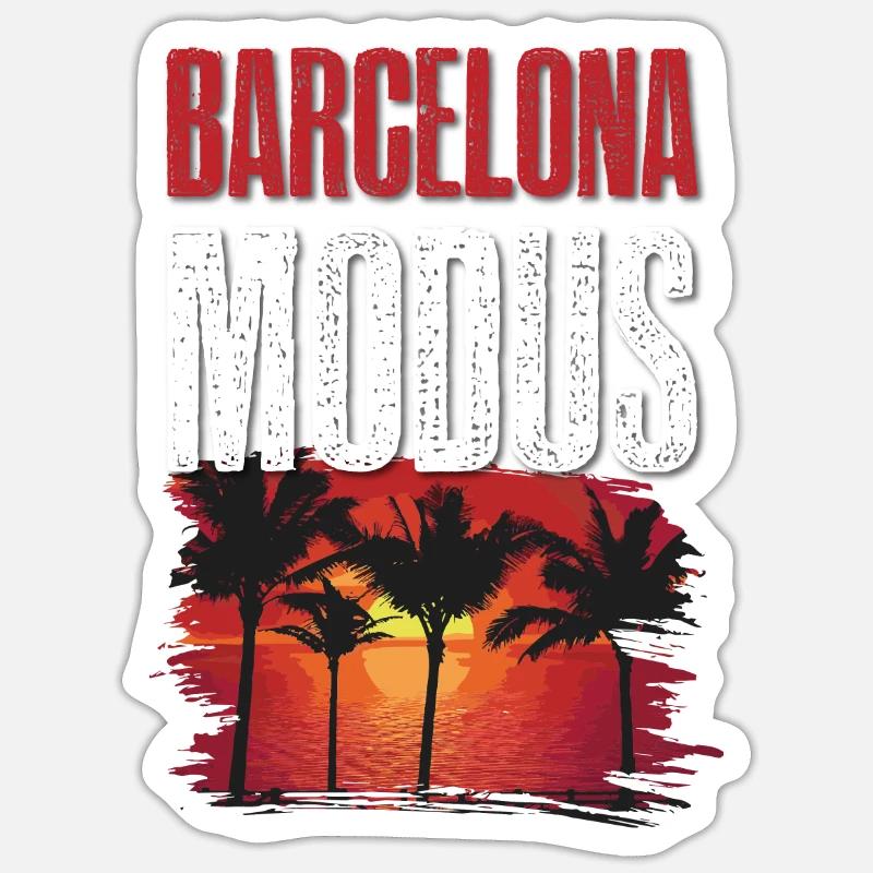 Barcelona Mode - Sticker size S (10 x 10 cm) - white matte