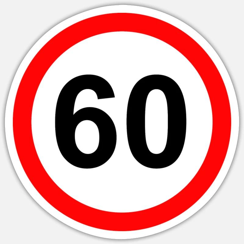 60. Geburtstag Geschenk 60 Jahre Alt Geschenkidee - Sticker størrelse S (10 x 10 cm) - mat hvid