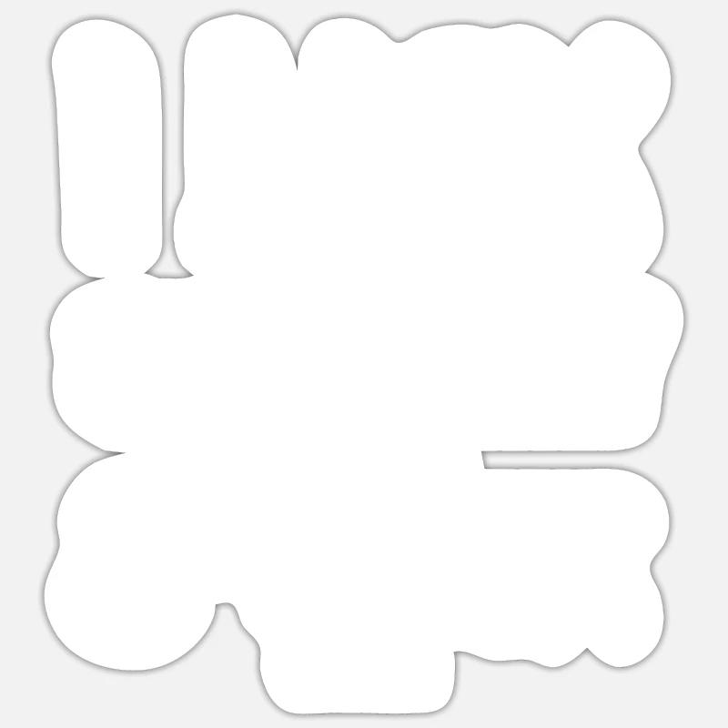 Alcool - Sticker taille S (10 x 10 cm) - blanc mat