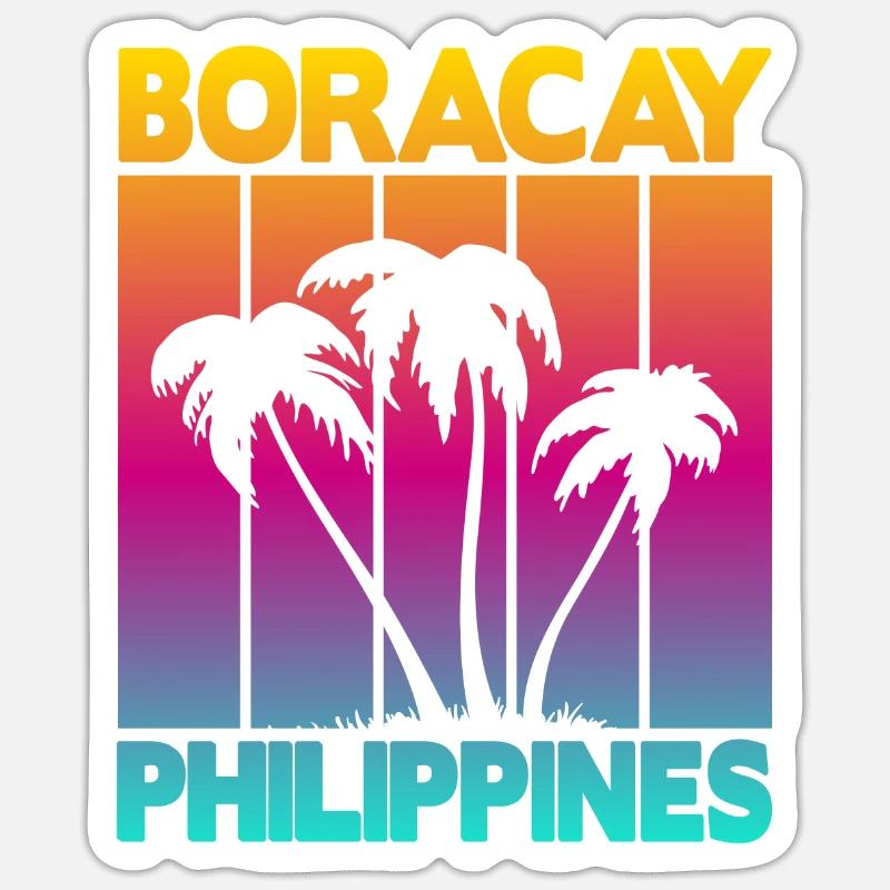 Boracay Philippines - Sticker Größe S (10 x 10 cm) - Mattweiß