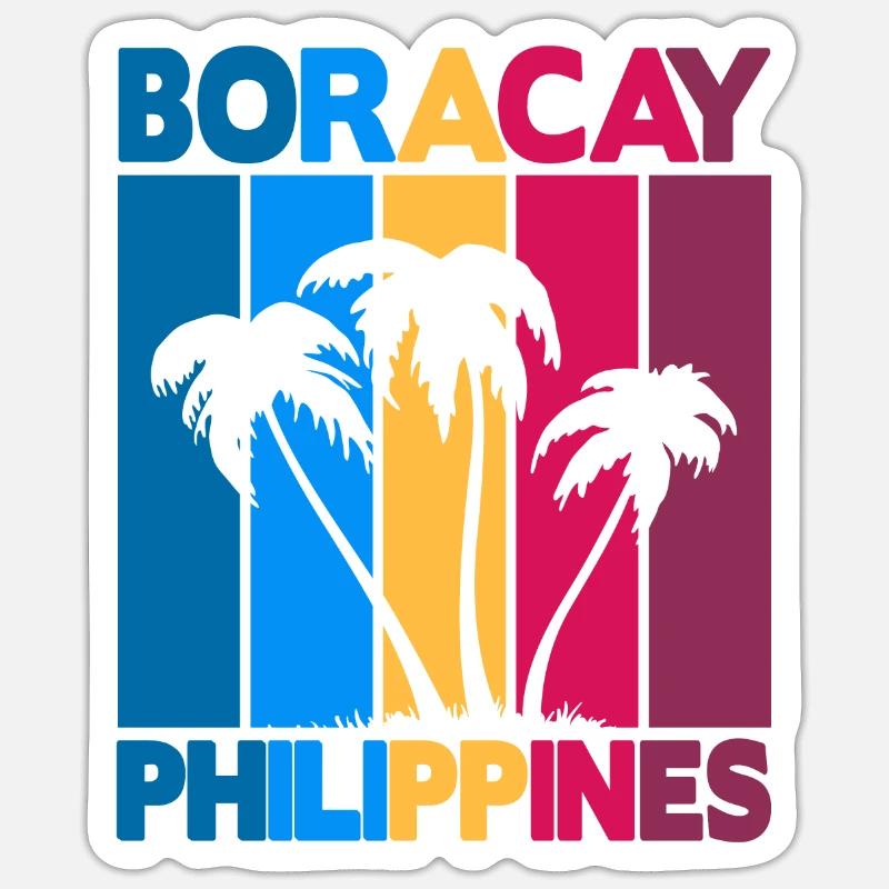 Boracay Philippines - Sticker size S (10 x 10 cm) - white matte