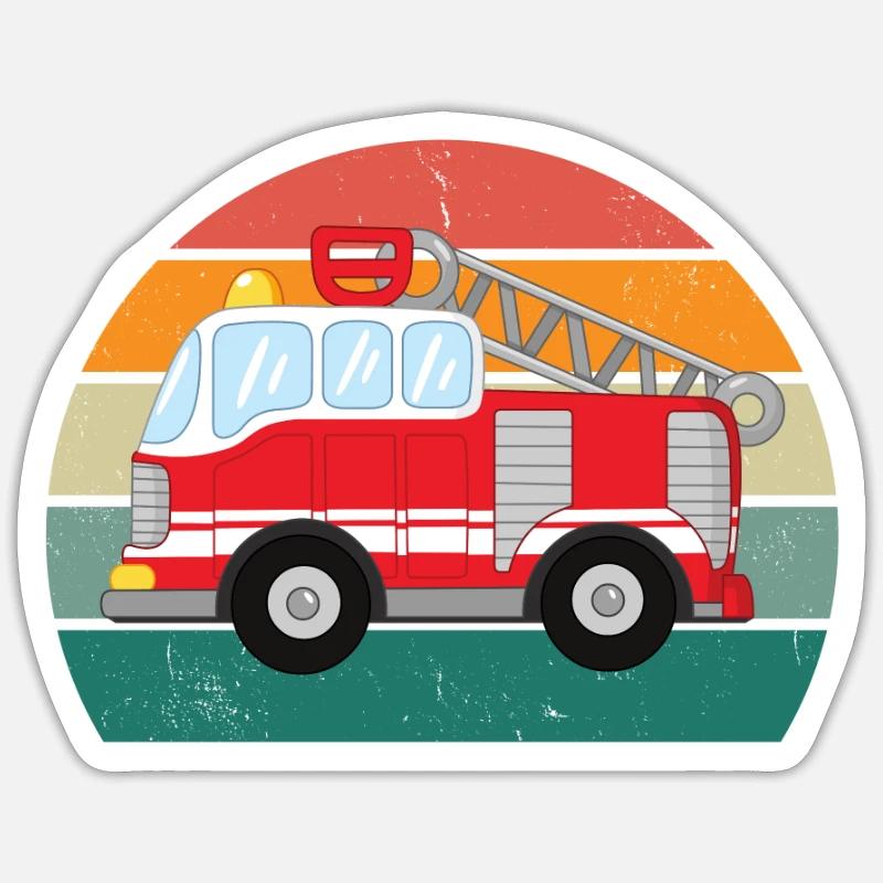 Firefighter Fire Brigade Extinguish Fire Rescue Sticker size S (10 x 10 cm)