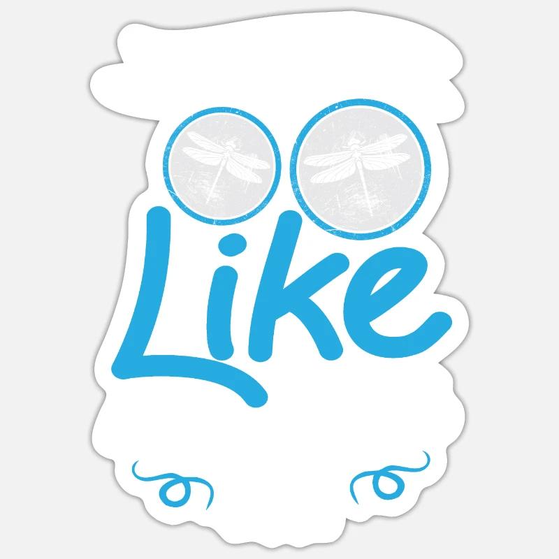 Libellules Flying Insect Citations Entomologiste - Sticker taille S (10 x 10 cm) - blanc mat