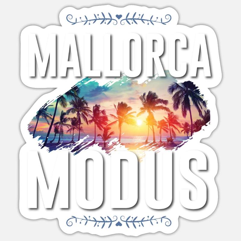 Mallorca Modus - Sticker Größe S (10 x 10 cm) - Mattweiß