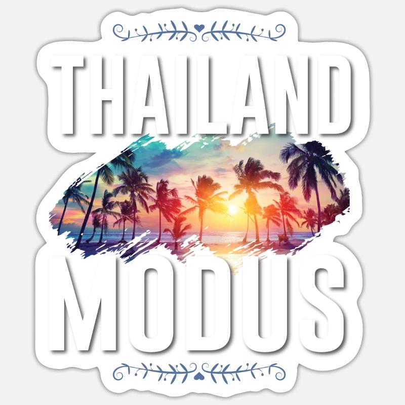 Mode Thaïlande - Sticker taille S (10 x 10 cm) - blanc mat