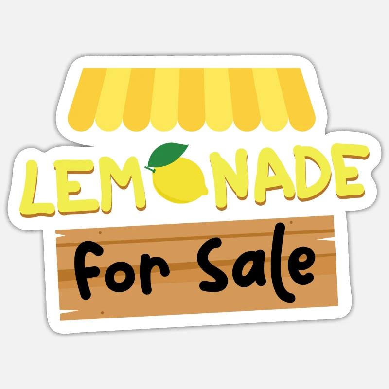 Limonade à vendre Limonade - Sticker taille S (10 x 10 cm) - blanc mat
