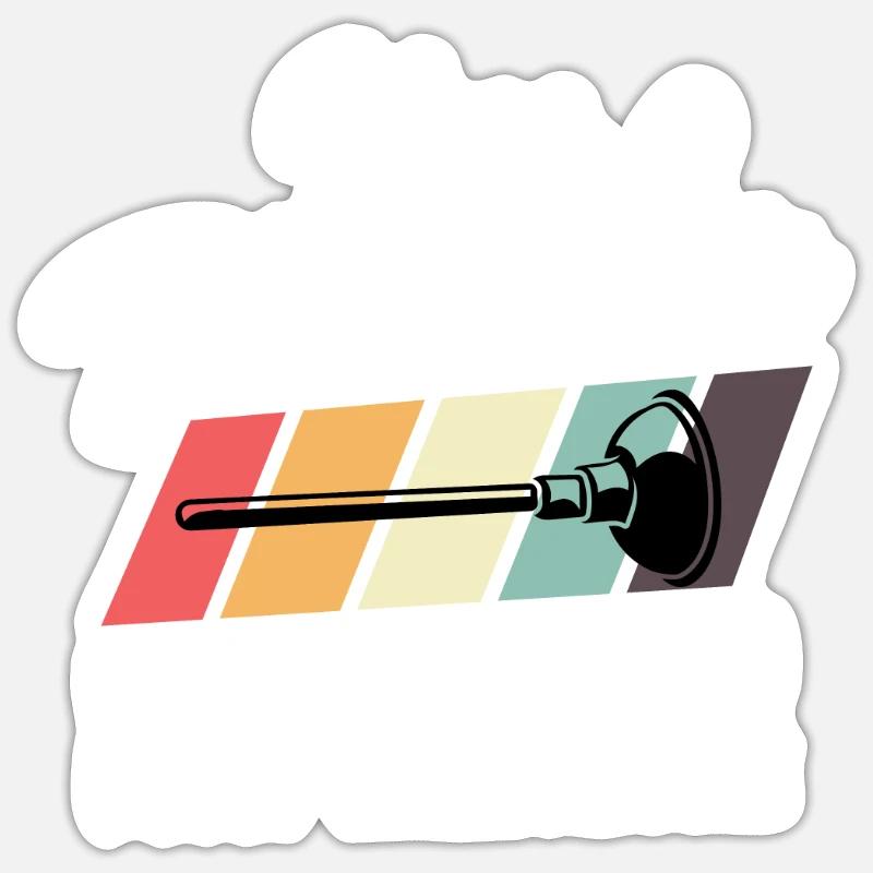 Ich bin ein Klempner Fleißiger Klempner Geschenk Sticker Größe S (10 x 10 cm)