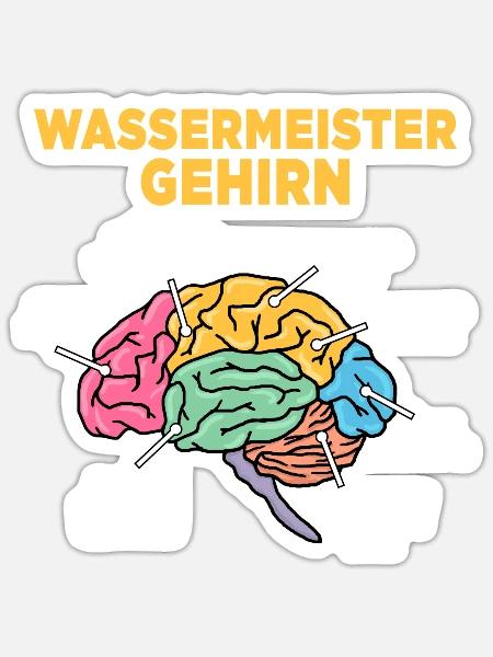 Wassermeister - Sticker Größe S (10 x 10 cm) - Mattweiß