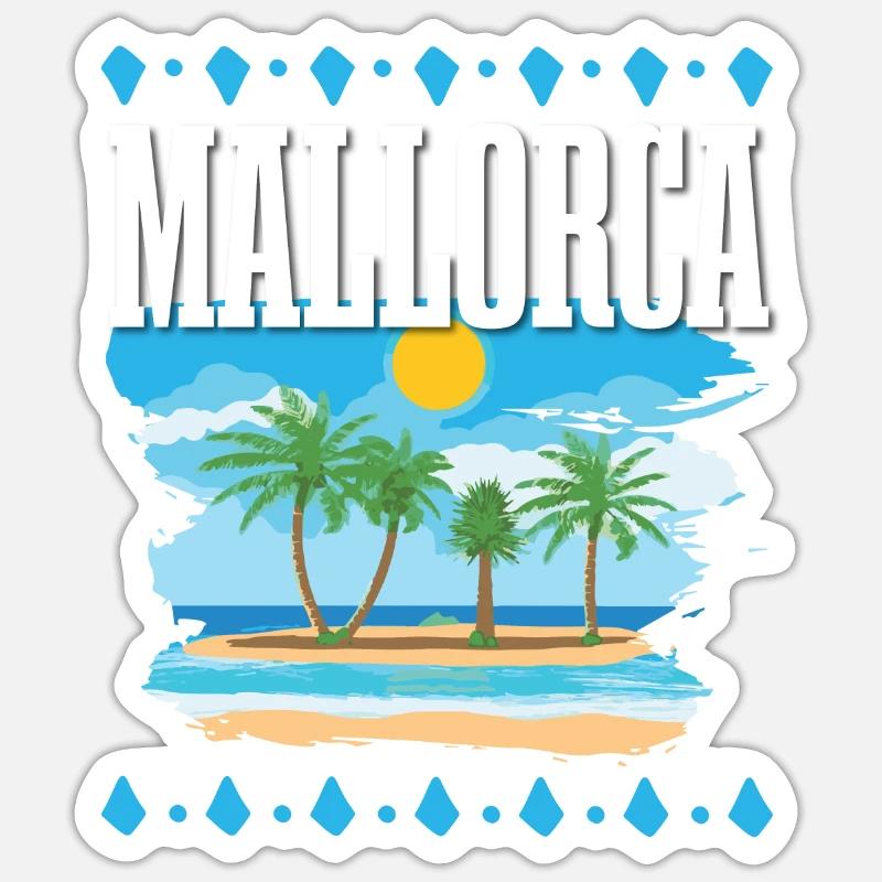 Majorca - Sticker size S (10 x 10 cm) - white matte
