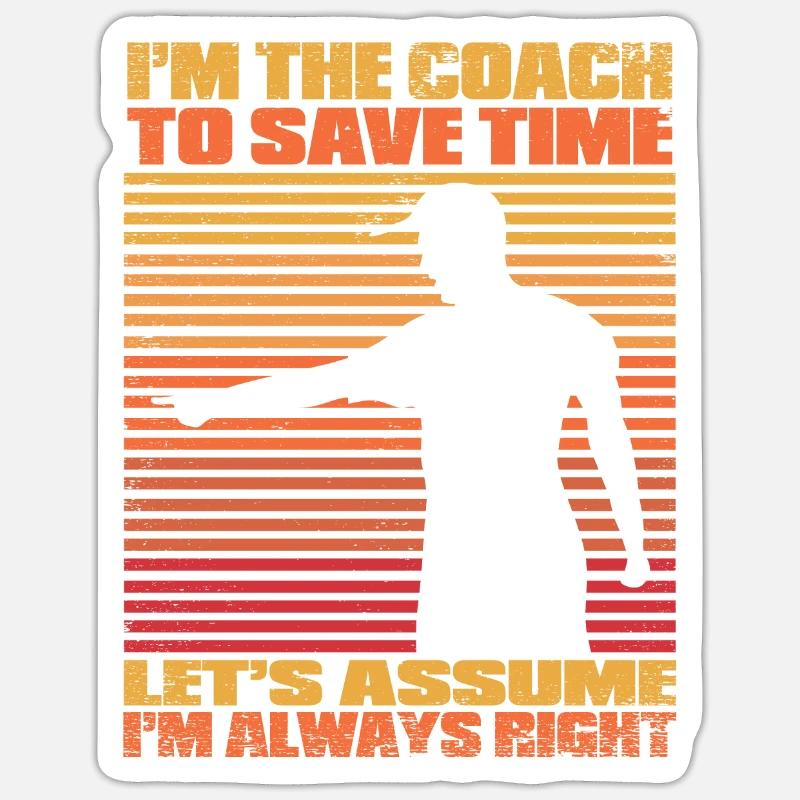 Coach Trainer - Sticker size S (10 x 10 cm) - white matte