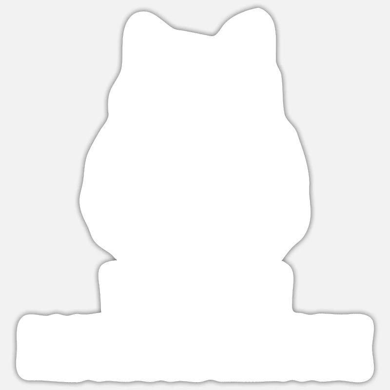 Katze Warnung Passiv Aggressiv - Sticker Größe S (10 x 10 cm) - Mattweiß