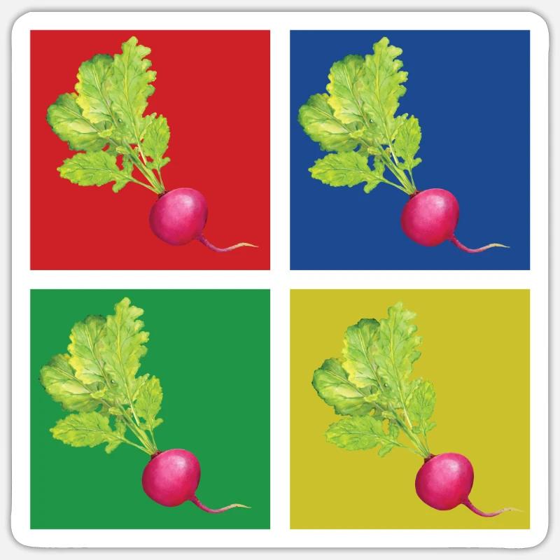 Team Radieschen Sticker Größe S (10 x 10 cm)