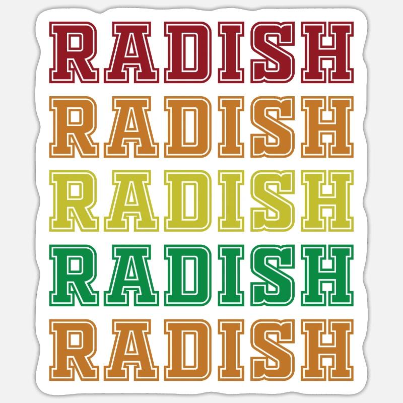 Radieschen - Sticker Größe S (10 x 10 cm) - Mattweiß