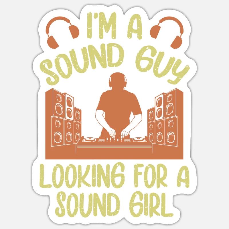 Tontechniker Ingénieur du son - Sticker taille S (10 x 10 cm) - blanc mat