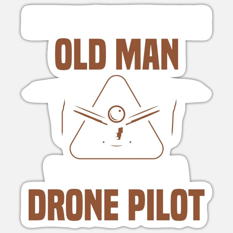 Drone Pilot Fpv Quadcopter Racing Drone Flying Sticker size S (10 x 10 cm)