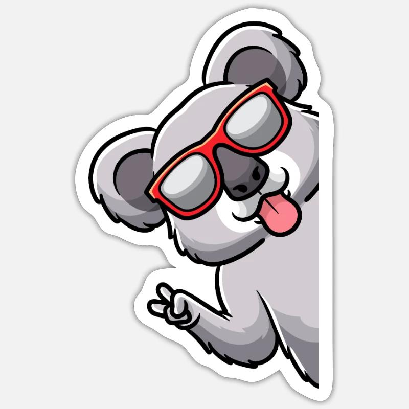 Koala Koala Bear Funny Australia - Sticker size S (10 x 10 cm) - white matte