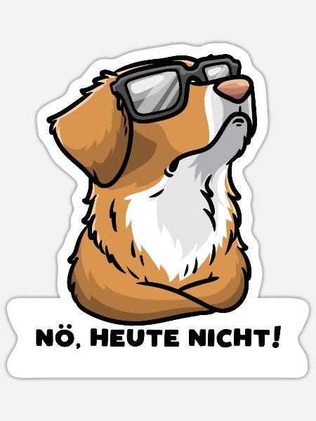 Nova Scotia Duck Tolling Retriever Hund - Sticker Größe S (10 x 10 cm) - Mattweiß