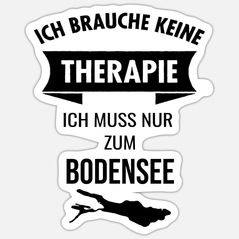 Bodensee Urlaub Bodenseeregion Idee - Sticker Größe S (10 x 10 cm) - Mattweiß