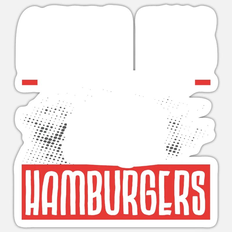 After this we get Hamburger Burger Eater Sticker size S (10 x 10 cm)