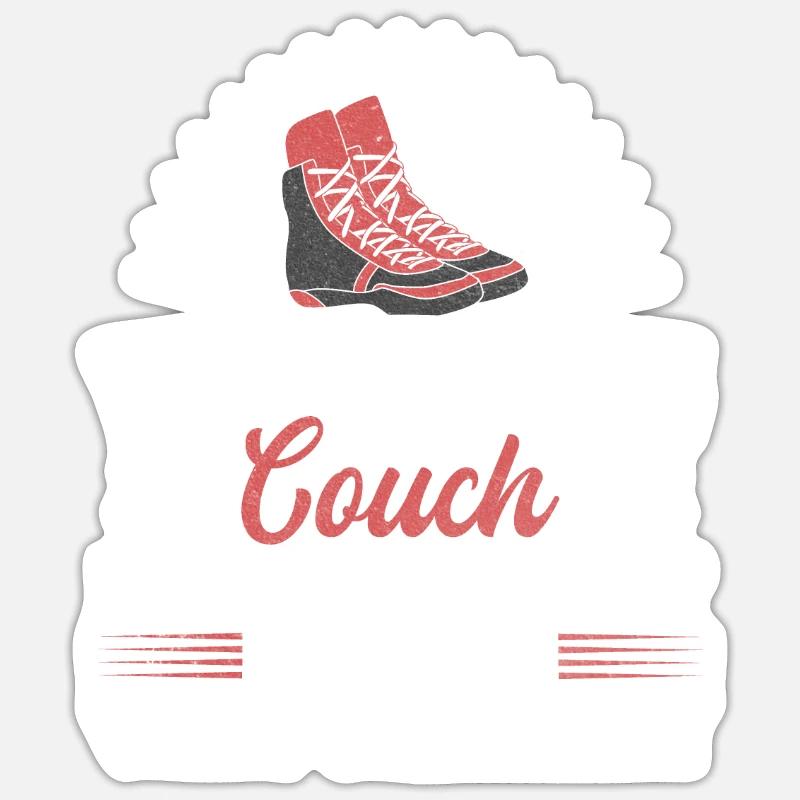 Canapé de lutte - Sticker taille S (10 x 10 cm) - blanc mat