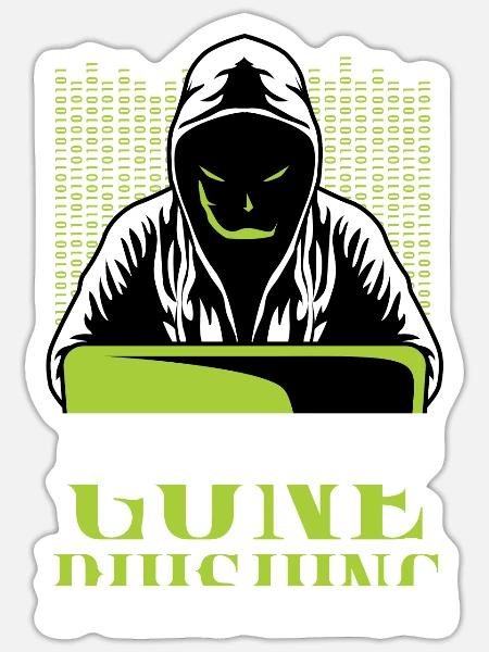 Gone Phishing. Informatik-Major. Gift - Sticker Größe S (10 x 10 cm) - Mattweiß