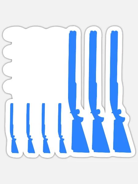 USA Tontaubenschießen - Sticker Größe S (10 x 10 cm) - Mattweiß