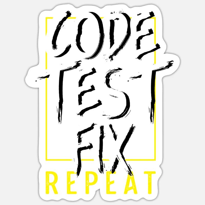 Correction de test de code. Poison de technicien en informatique Sticker taille S (10 x 10 cm)