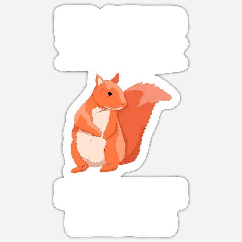Eichhörnchen Tier Eichhörnchenliebhaber Geschenk Sticker Größe S (10 x 10 cm)