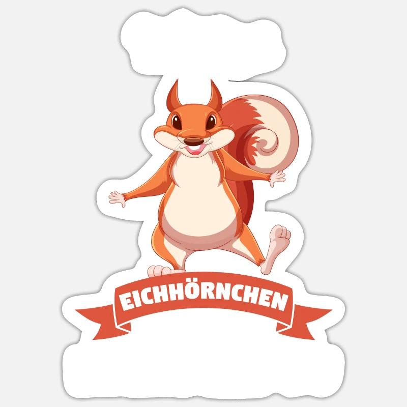 Eichhörnchen Tier Eichhörnchenliebhaber Geschenk Sticker Größe S (10 x 10 cm)
