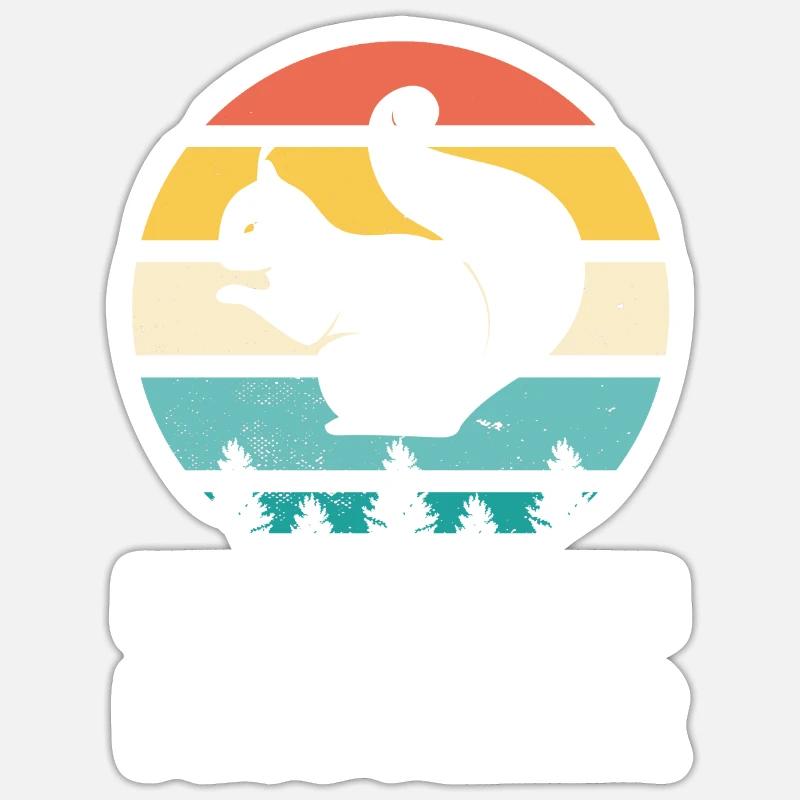 Eichhörnchen Tier Eichhörnchenliebhaber Geschenk Sticker Größe S (10 x 10 cm)