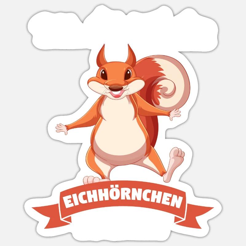 Eichhörnchen Tier Eichhörnchenliebhaber Geschenk Sticker Größe S (10 x 10 cm)