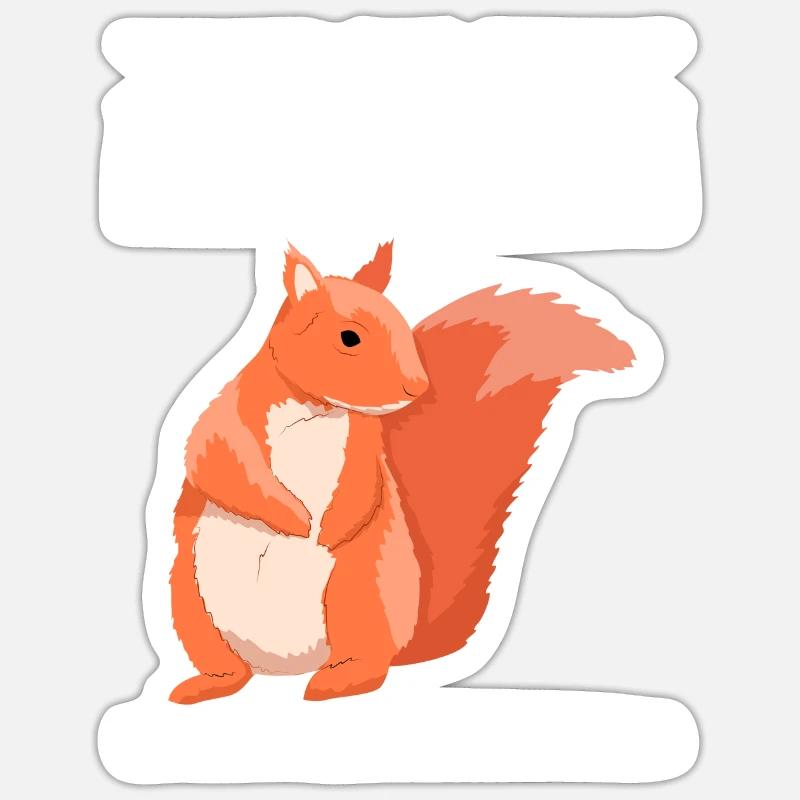 Eichhörnchen Tier Eichhörnchenliebhaber Geschenk Sticker Größe S (10 x 10 cm)