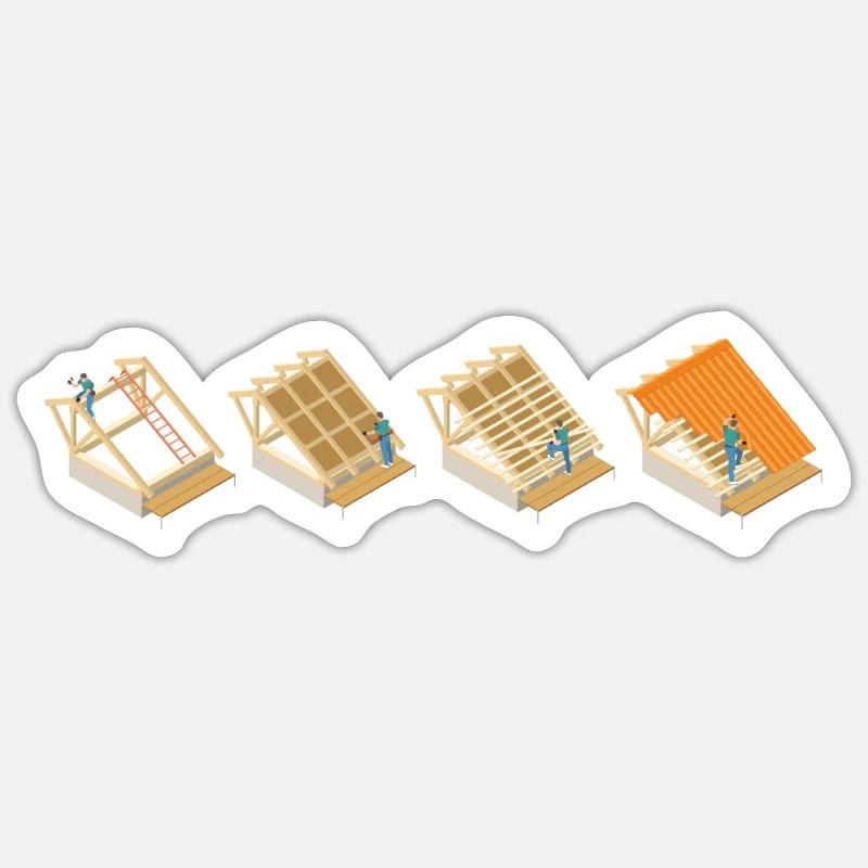 Roofer Roofing Contractor Construction Worker Sticker size S (10 x 10 cm)