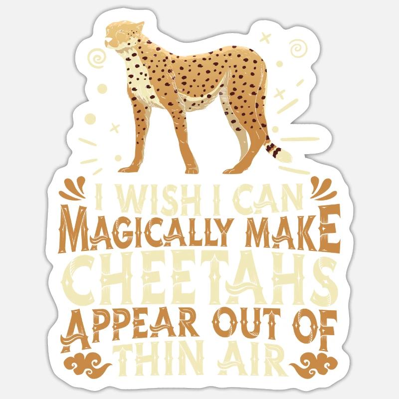 Guépard - Sticker taille S (10 x 10 cm) - blanc mat