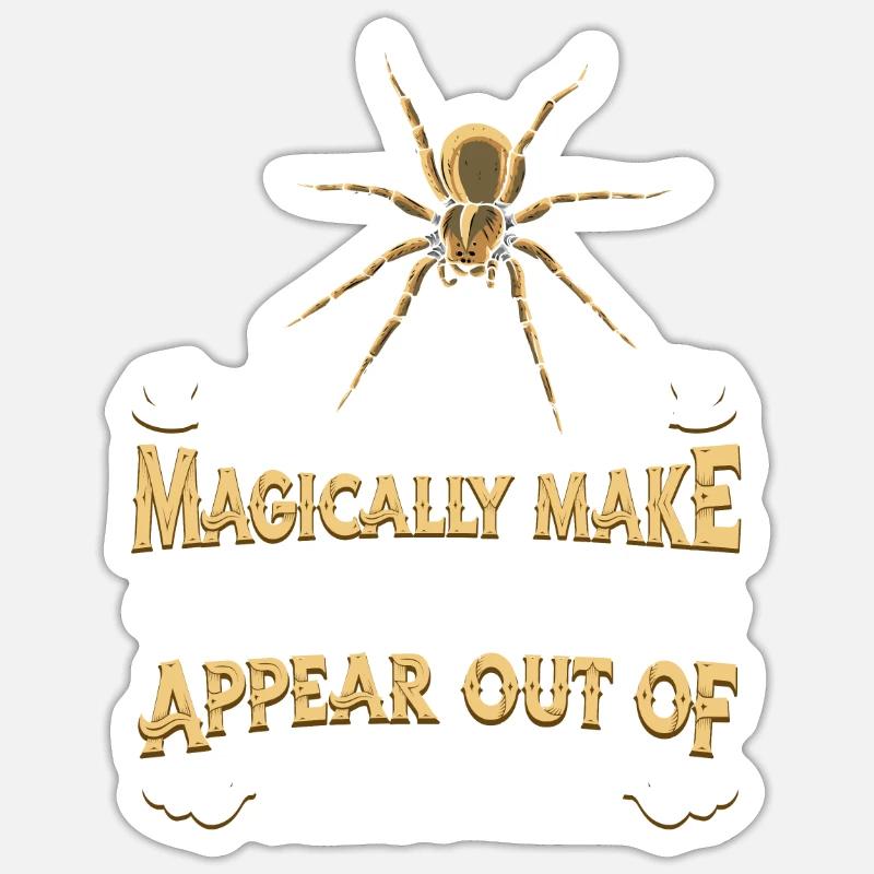 Araignée Pet - Sticker taille S (10 x 10 cm) - blanc mat
