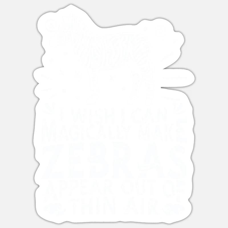 Zebra - Sticker size S (10 x 10 cm) - white matte