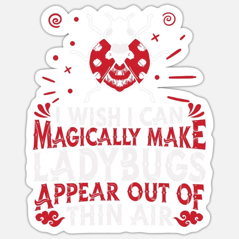 Ladybug Modschegiebchen Mariechenkäfer - Sticker size S (10 x 10 cm) - white matte