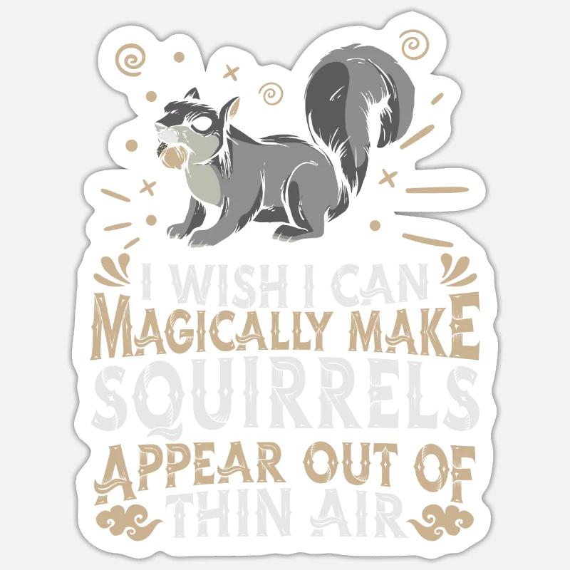 Eichhörnchen - Sticker Größe S (10 x 10 cm) - Mattweiß