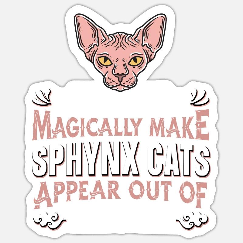 Sphynx Cat - Sticker size S (10 x 10 cm) - white matte