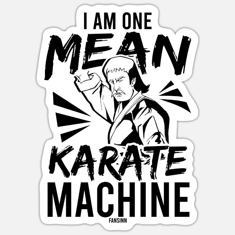 cool karate saying as a gift Sticker size S (10 x 10 cm)