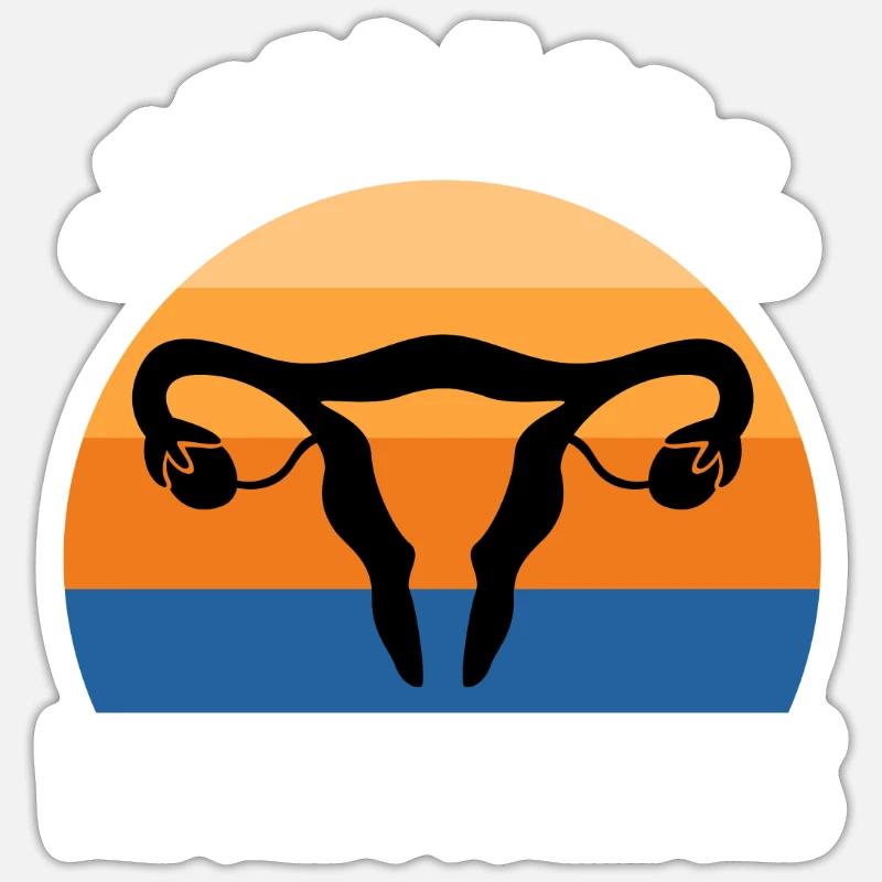 Uteruses Before Duderuses - Sticker Größe S (10 x 10 cm) - Mattweiß