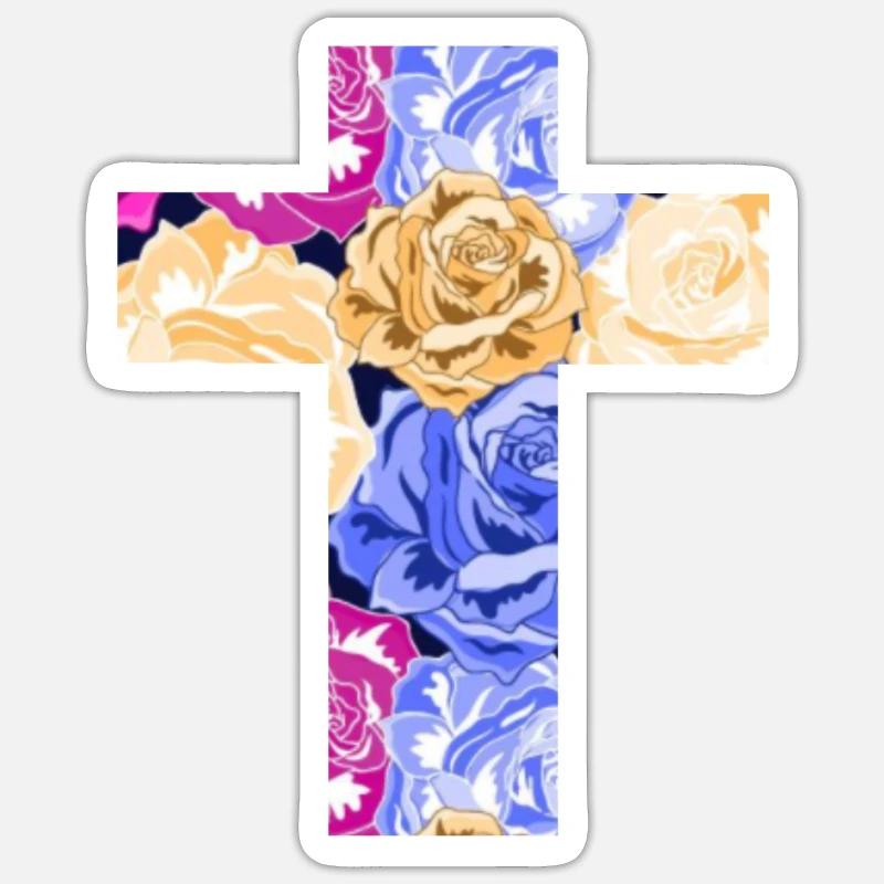 Christianisme - Sticker taille S (10 x 10 cm) - blanc mat