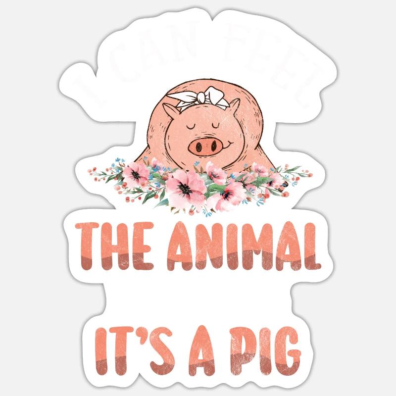 Cochon - Sticker taille S (10 x 10 cm) - blanc mat