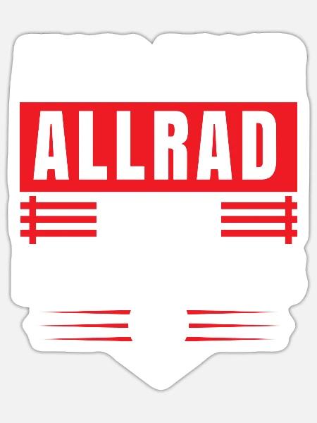 Alles außer Allrad ist ein Kompromiss - Sticker Größe S (10 x 10 cm) - Mattweiß