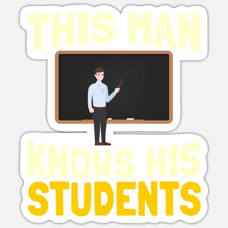 École d’enseignants Pédagogue enseignant - Sticker taille S (10 x 10 cm) - blanc mat