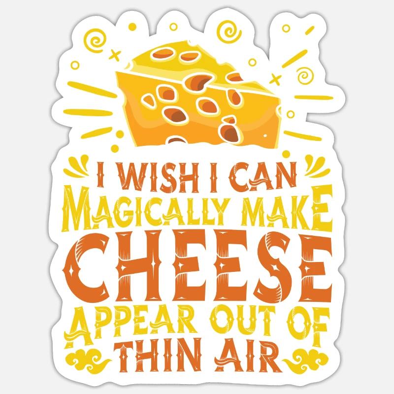 Fromage - Sticker taille S (10 x 10 cm) - blanc mat