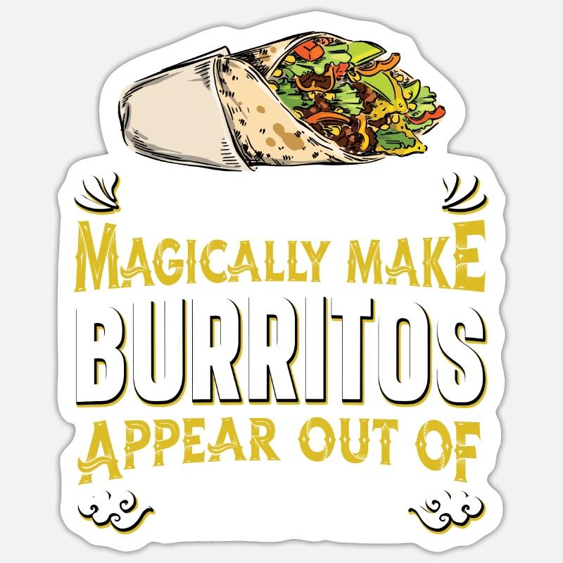 Burrito - Sticker size S (10 x 10 cm) - white matte